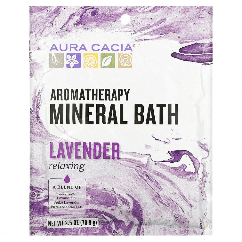 ���� ������ (Iherb) Aura Cacia, Aromatherapy Mineral Bath, ������������� �������, 70,9 � (2,5 �����), ������ �� 660 ���