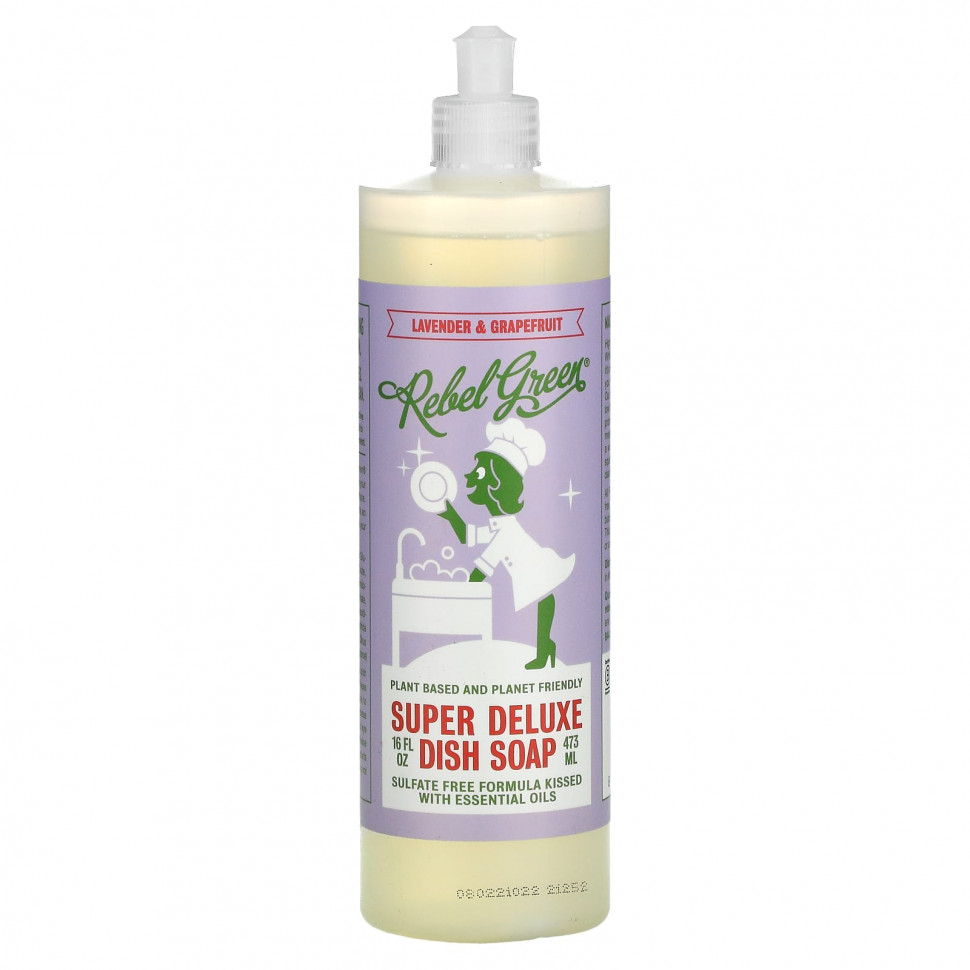   (Iherb) Rebel Green, Super Deluxe Dish Soap,   , 473  (16 . )    -     , -, 