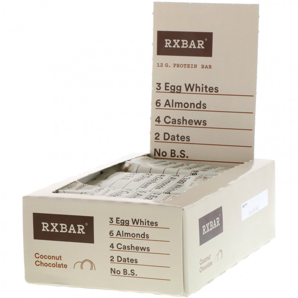 ���� ������ (Iherb) RXBAR, ����������� ��������, ��������� �������, 12 ����������, 52 � (1,83 �����), ������ �� 7510 ���