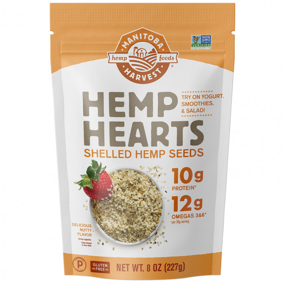 ���� ������ (Iherb) Manitoba Harvest, Hemp Hearts, ��������� ������ �������, � �������� ��������������, 227 � (8 �����), ������ �� 1970 ���