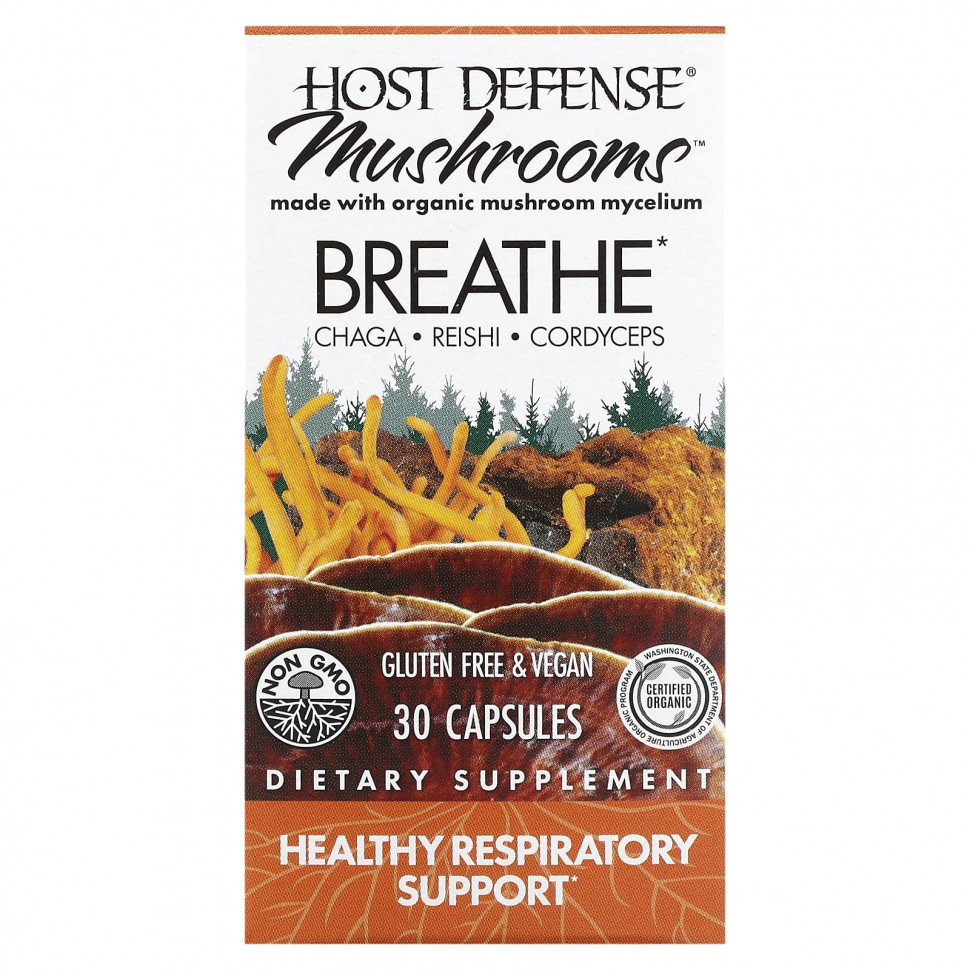   (Iherb) Fungi Perfecti Host Defense, Host Defense Mushrooms, Breath,  , 30     -     , -, 