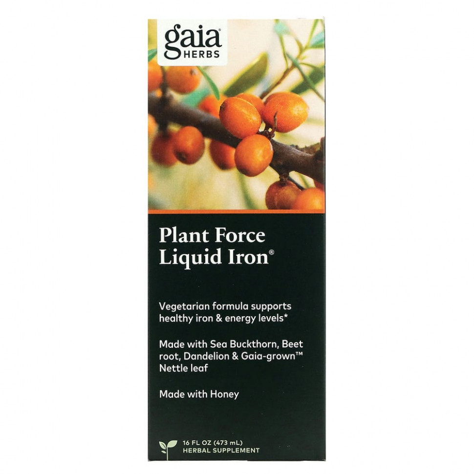 ���� ������ (Iherb) Gaia Herbs, Plant Force Liquid Iron, 473 �� (16 ����. �����), ������ �� 7400 ���
