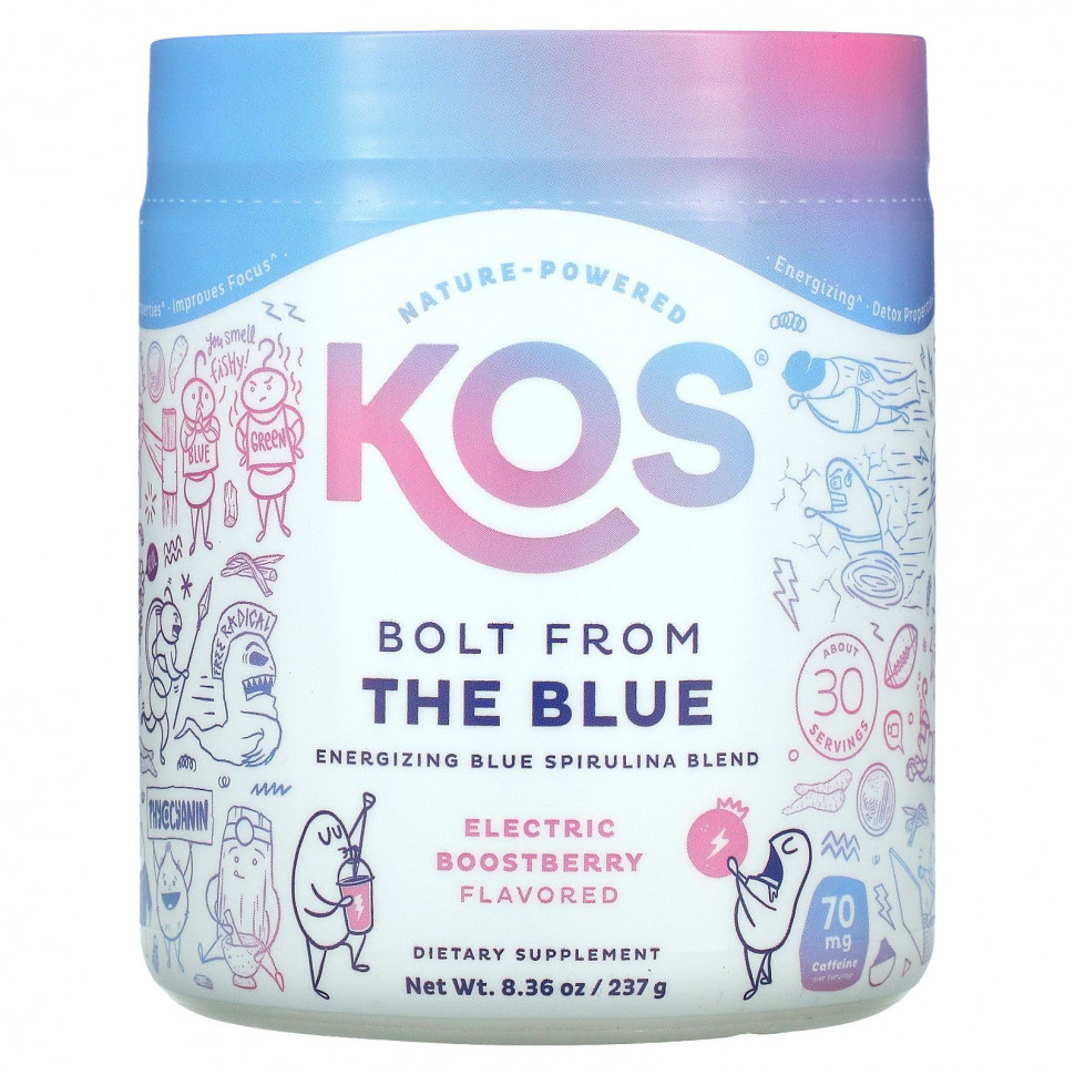 ���� ������ (Iherb) KOS, Bolt from the Blue, �������� ����� ������� ���������, �� ������ ���� ����, 237 � (8,36 �����), ������ �� 6440 ���