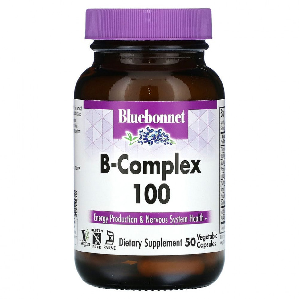 ���� ������ (Iherb) Bluebonnet Nutrition, B-Complex 100, �������� ������ B, 50 ������������ ������, ������ �� 2760 ���