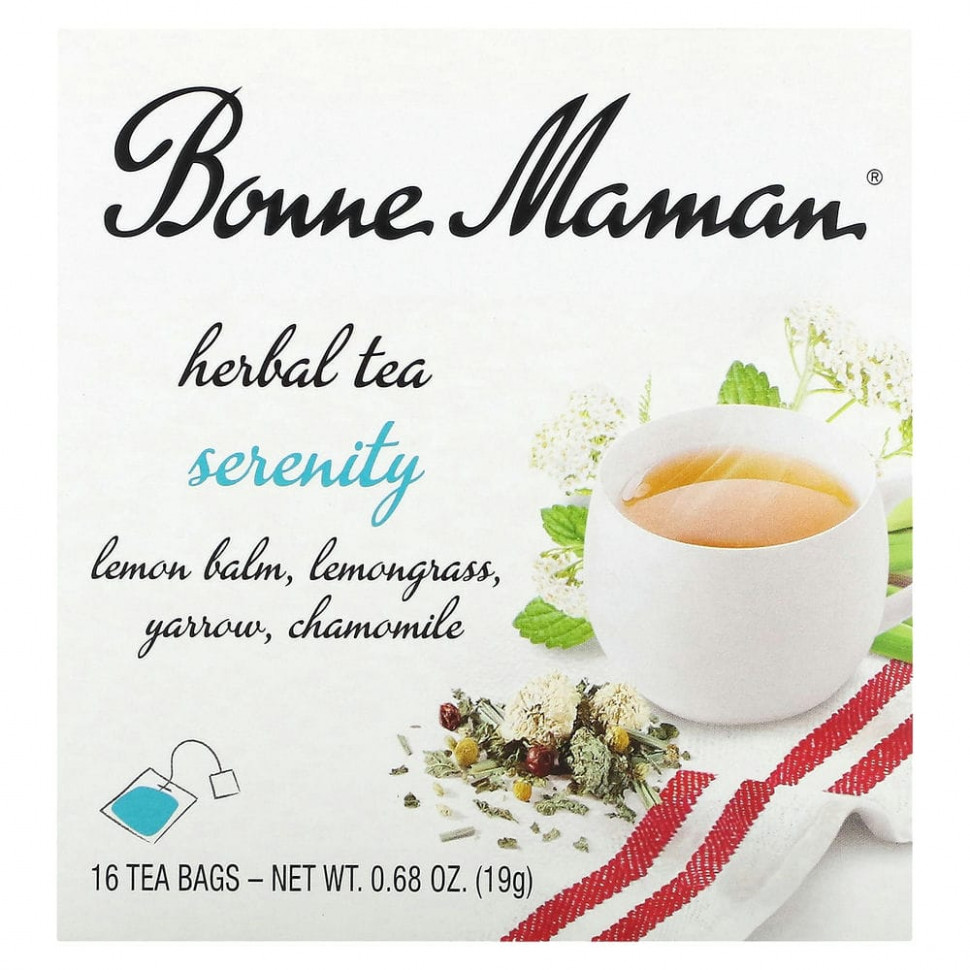 ���� ������ (Iherb) Bonne Maman, Herbal Tea, Serenity, ��� �������, 16 ������ ���������, 19 � (0,68 �����), ������ �� 1440 ���
