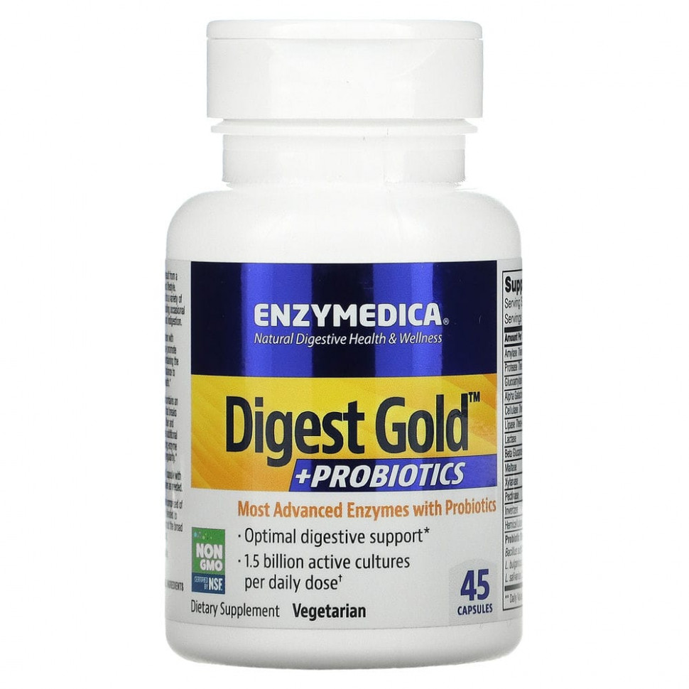 ���� ������ (Iherb) Enzymedica, Digest Gold + ����������, 45 ������, ������ �� 4760 ���