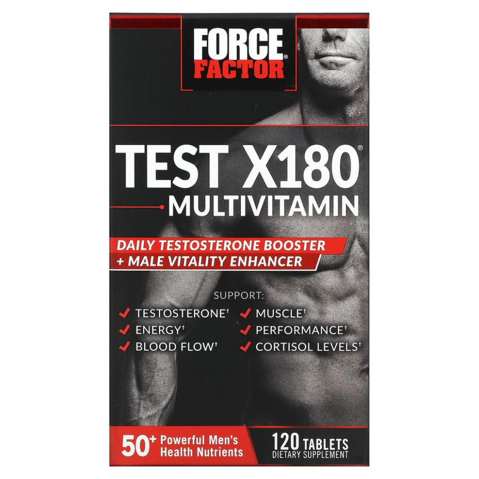 ���� ������ (Iherb) Force Factor, �������������� Test X180, 120 ��������, ������ �� 6180 ���
