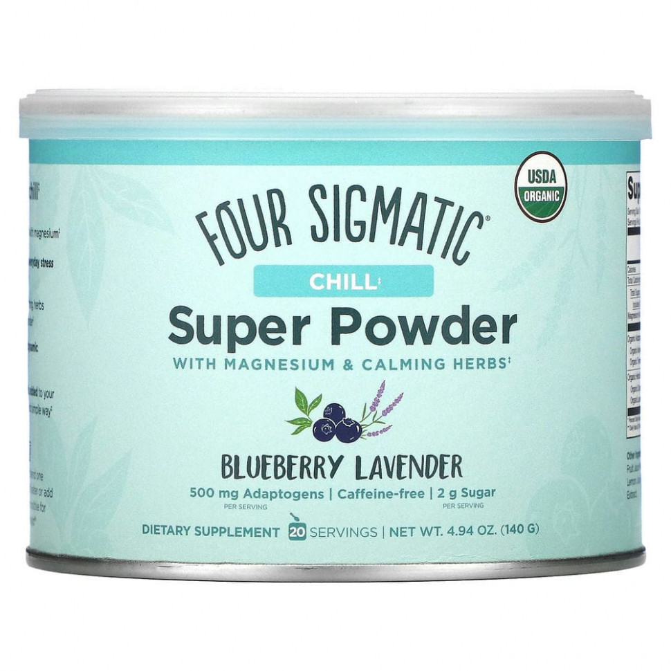   (Iherb) Four Sigmatic, Chill Super Powder     ,   , 140  (4,94 )    -     , -, 