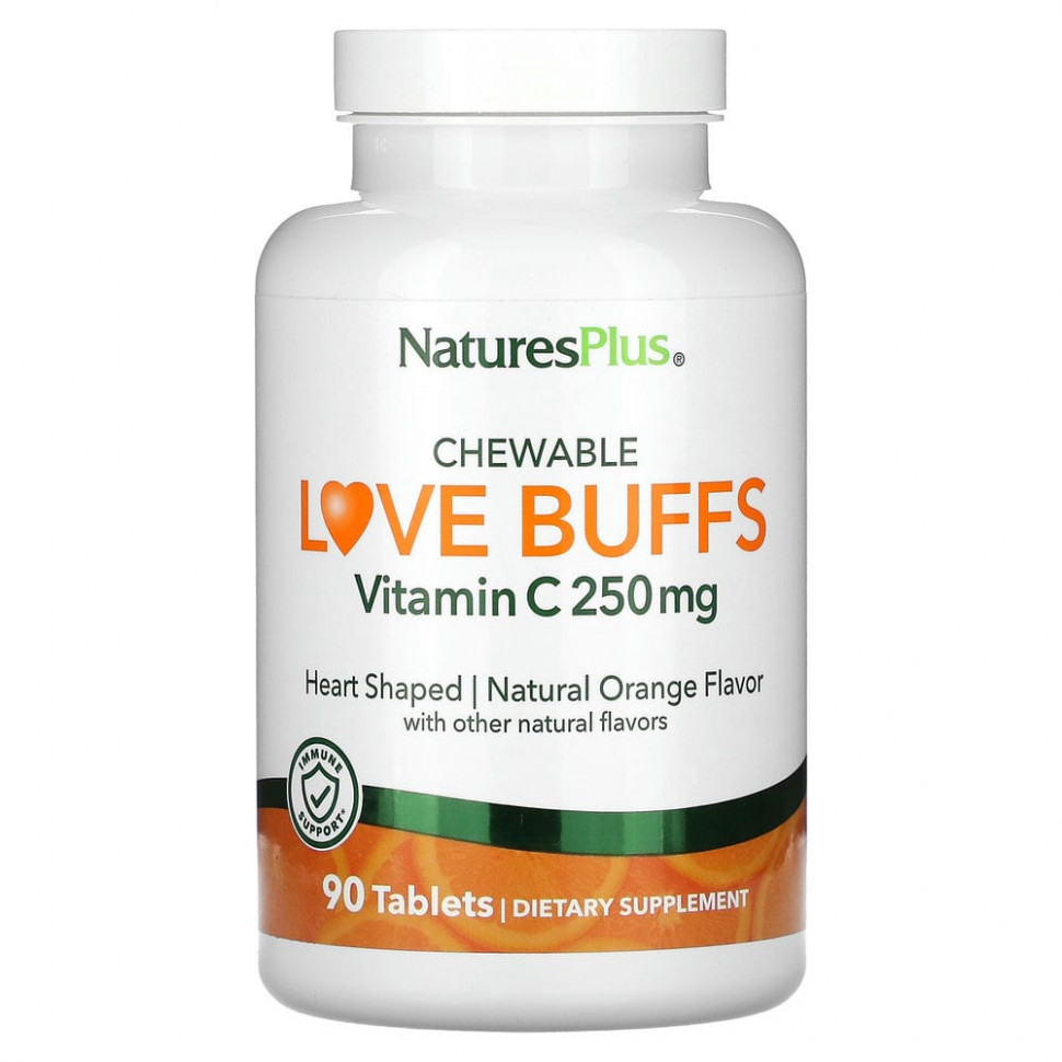 ���� ������ (Iherb) NaturesPlus, Chewable Love Buffs, ������� C, ����������� ��������, 250 ��, 90 ��������, ������ �� 4060 ���