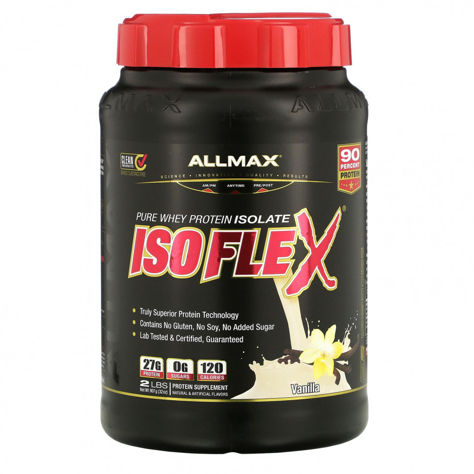 ���� ������ (Iherb) ALLMAX Nutrition, Isoflex, 100%-��� ������������ ������ ������������� ����� (��� � ����������� ����������� ������� ���������), ������, 2 ����� (907 �), ������ �� 8410 ���