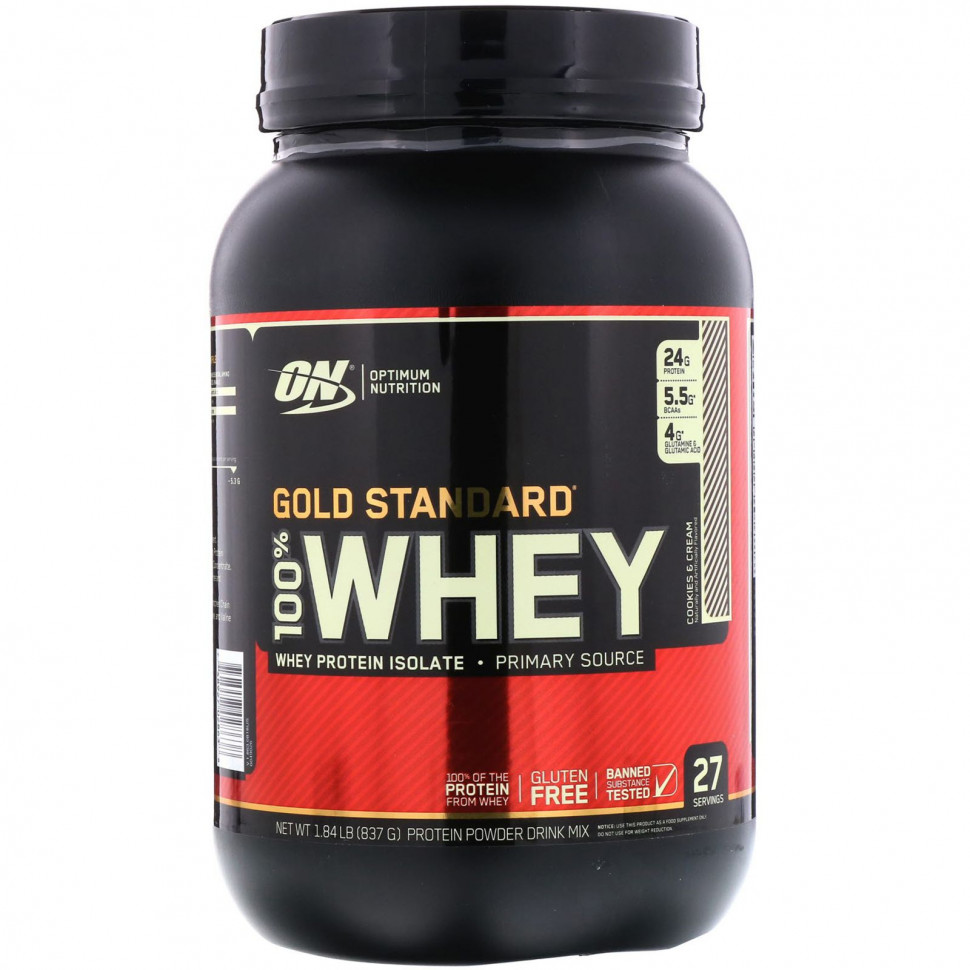 ���� ������ (Iherb) Optimum Nutrition, Gold Standard 100% Whey, ��������� �� ������ ������� � ������, 837 � (1,84 �����), ������ �� 10120 ���