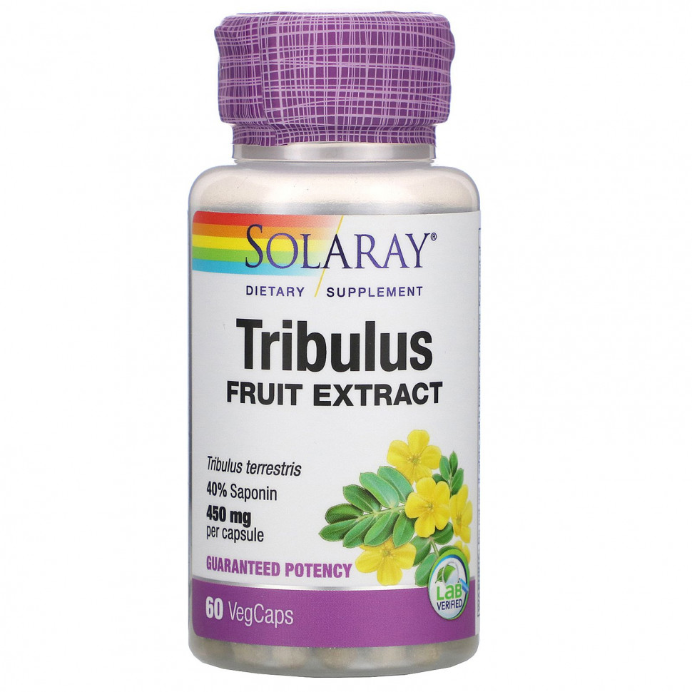 ���� ������ (Iherb) Solaray, �������� ���� ���������, 450 ��, 60 �������������� ������, ������ �� 2390 ���
