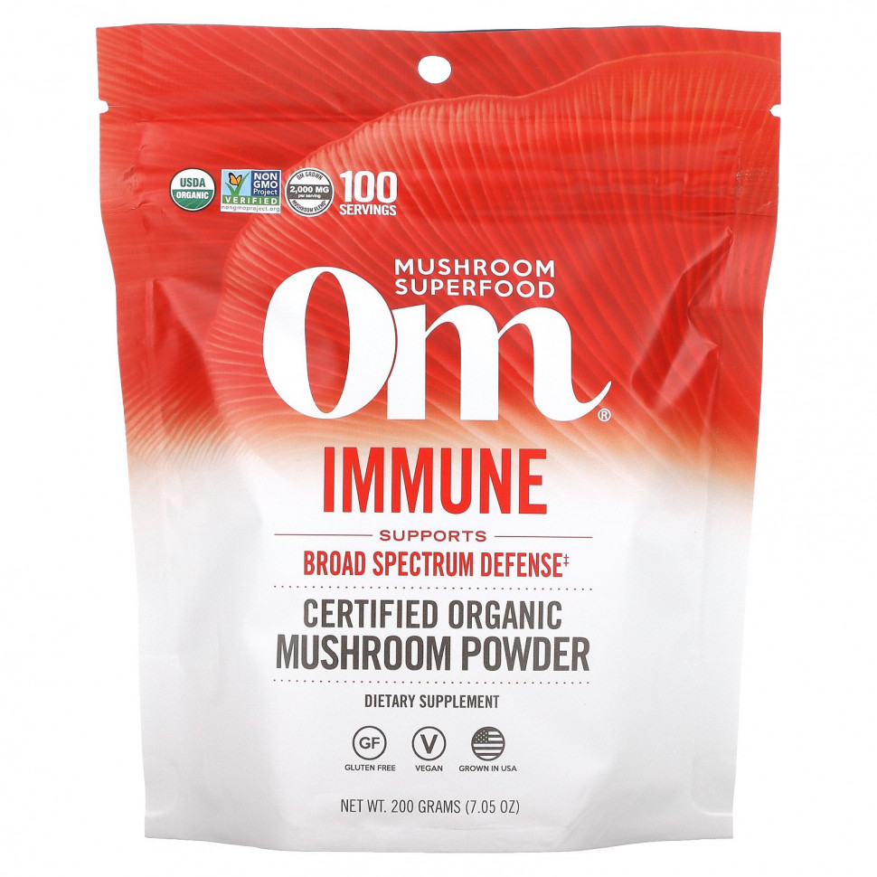 ���� ������ (Iherb) Om Mushrooms, ����������������� ������������ ������� �������, ��� ����������, 200 � (7,05 �����), ������ �� 8430 ���