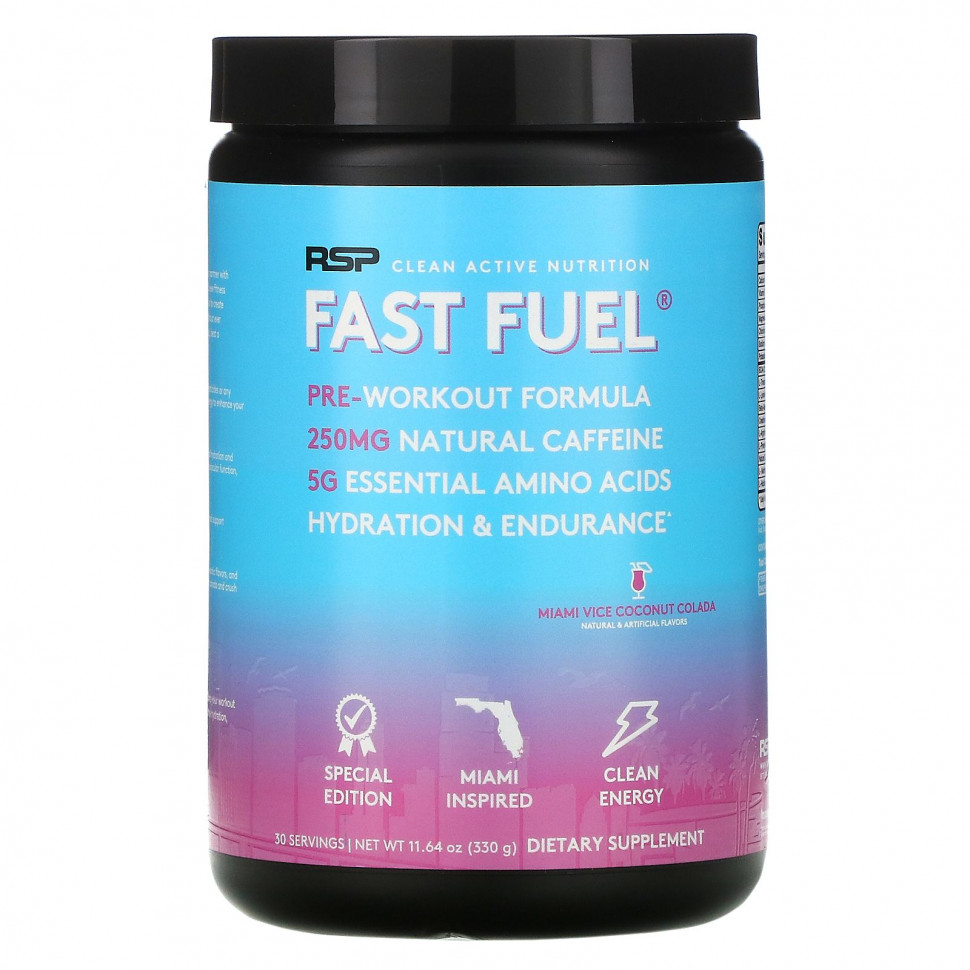   (Iherb) RSP Nutrition, Fast Fuel,   ,    ,     Miami Vice, 330  (11,64 )    -     , -, 