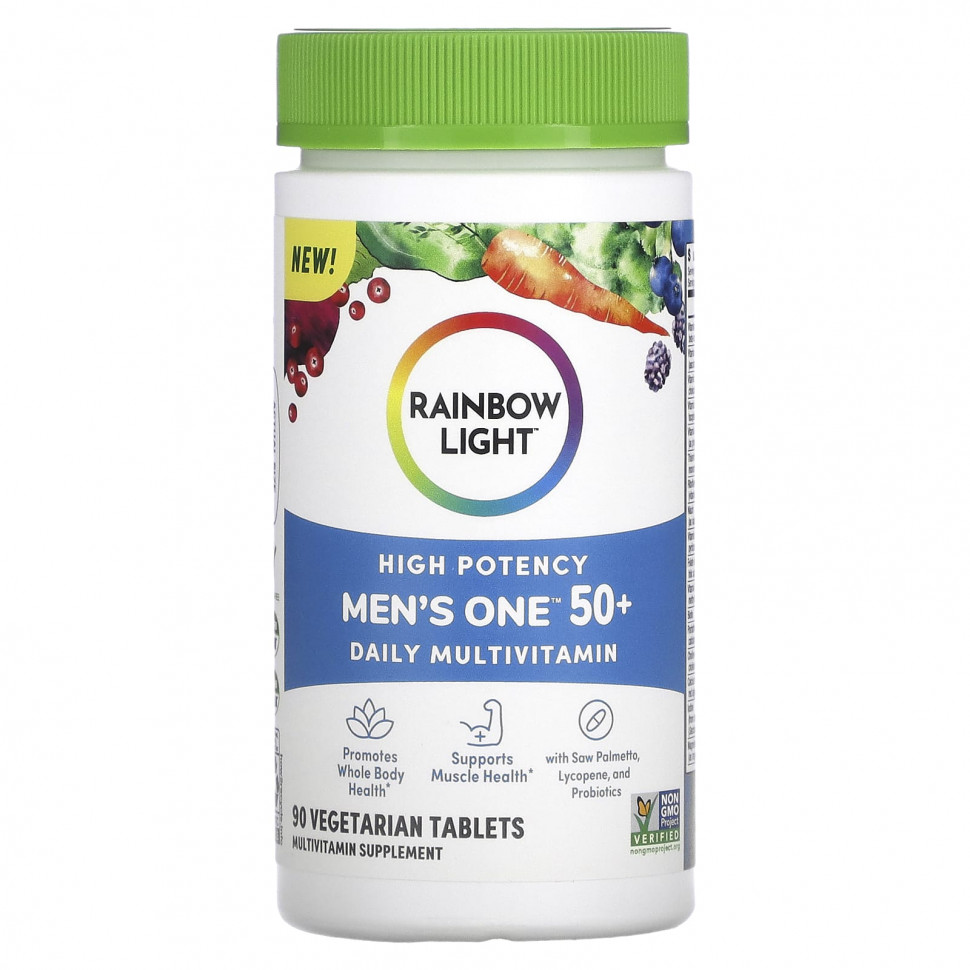 ���� ������ (Iherb) Rainbow Light, Men's One 50+ Daily, ��������������, ������� �������������, 90 �������������� ��������, ������ �� 5240 ���