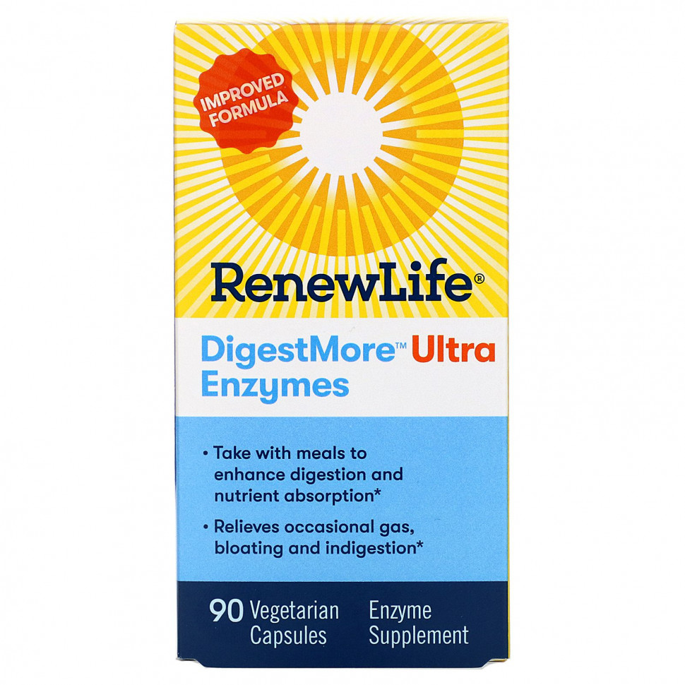   (Iherb) Renew Life, DigestMore Ultra Enzymes, 90      -     , -, 