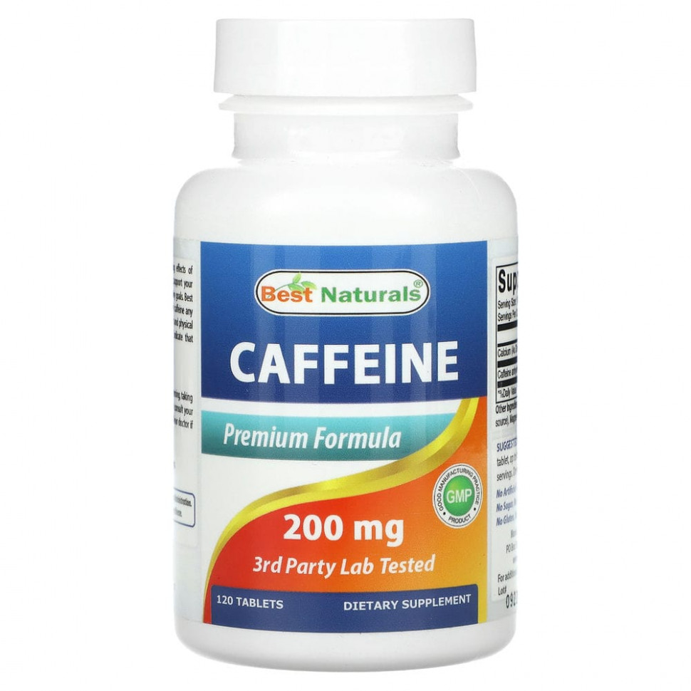 ���� ������ (Iherb) Best Naturals, Caffeine, 200 mg, 120 Tablets, ������ �� 1650 ���