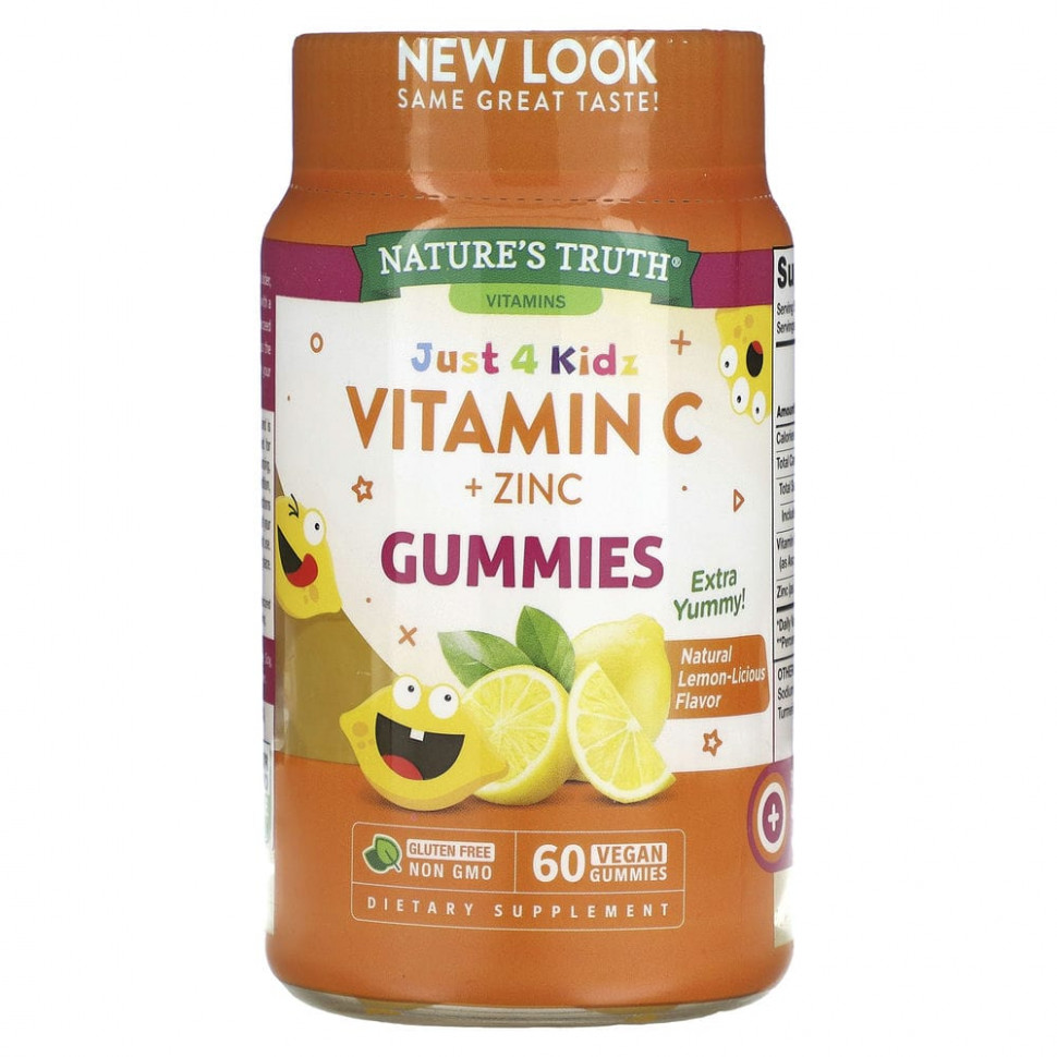   (Iherb) Nature's Truth, Just 4 Kids,  C  , ,     , 60       -     , -, 