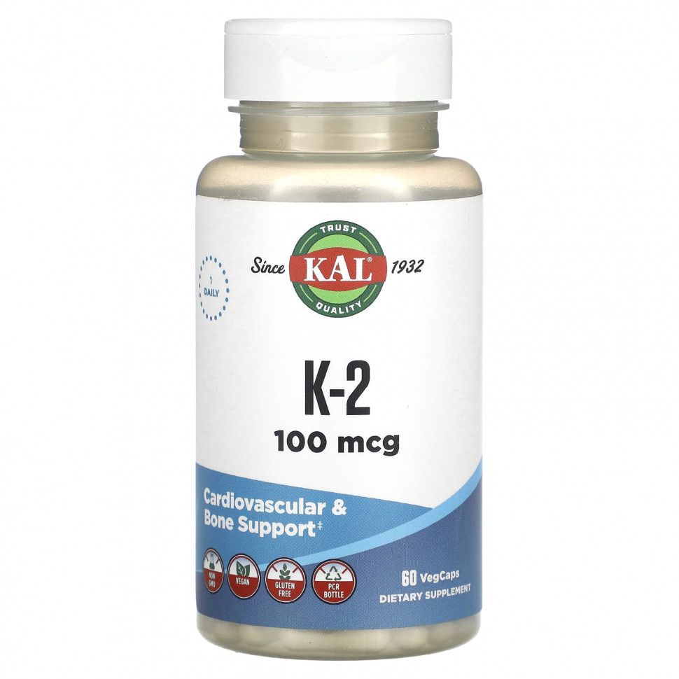   (Iherb) KAL, K-2, 100 , 60      -     , -, 