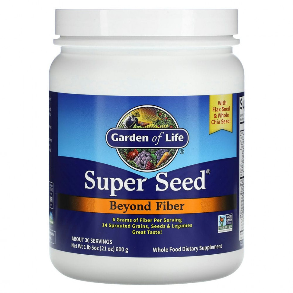 ���� ������ (Iherb) Garden of Life, Super Seed, ������ ��� ���������, 600 � (1 ���� 5 �����), ������ �� 4660 ���