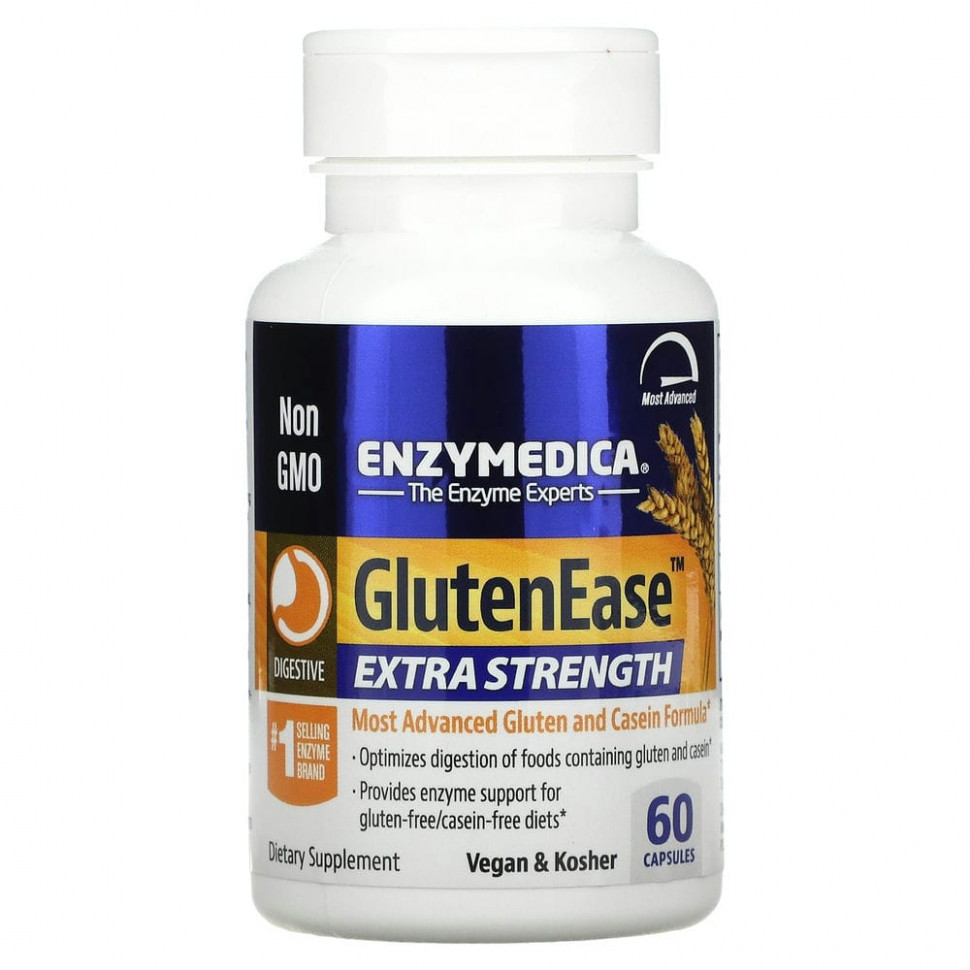   (Iherb) Enzymedica, GlutenEase, Extra Strength, 60     -     , -, 