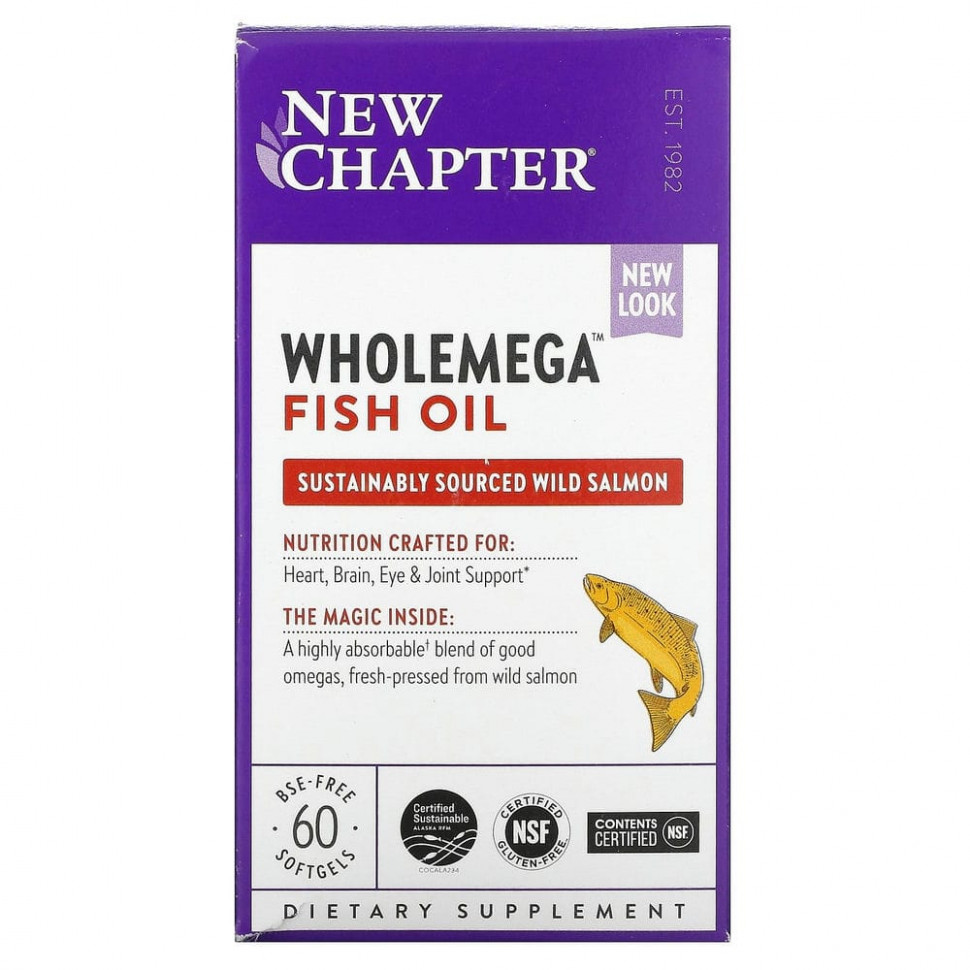 ���� ������ (Iherb) New Chapter, ����� ��� Wholemega, 60 ������ ��������, ������ �� 4720 ���