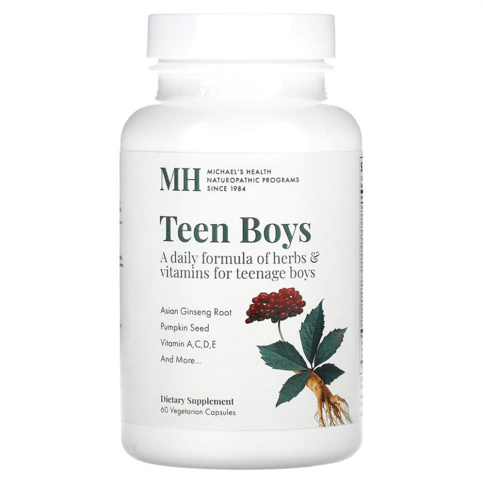   (Iherb) Michael's Naturopathic, Teen Boys Caps,   -,    , 60      -     , -, 