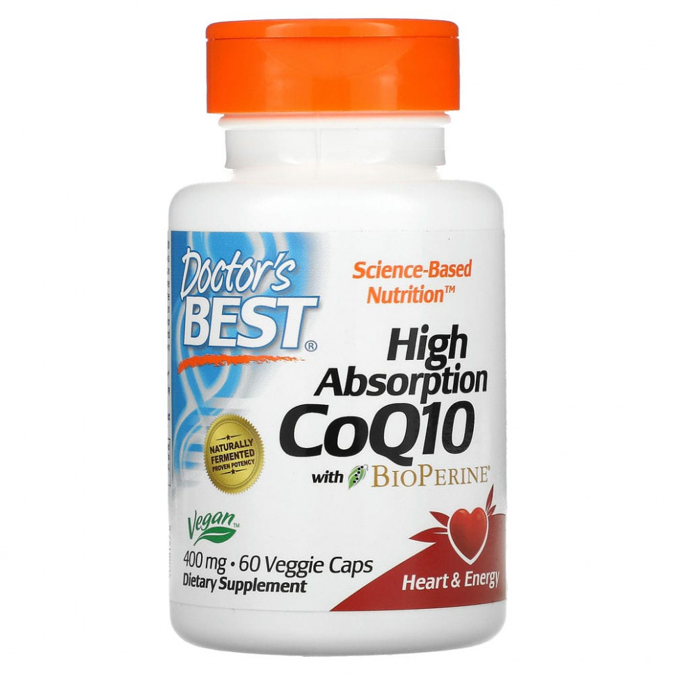 ���� ������ (Iherb) Doctor's Best, ������� Q10 � ������� �������� ��������, � BioPerine, 400 ��, 60 �������������� ������, ������ �� 6560 ���