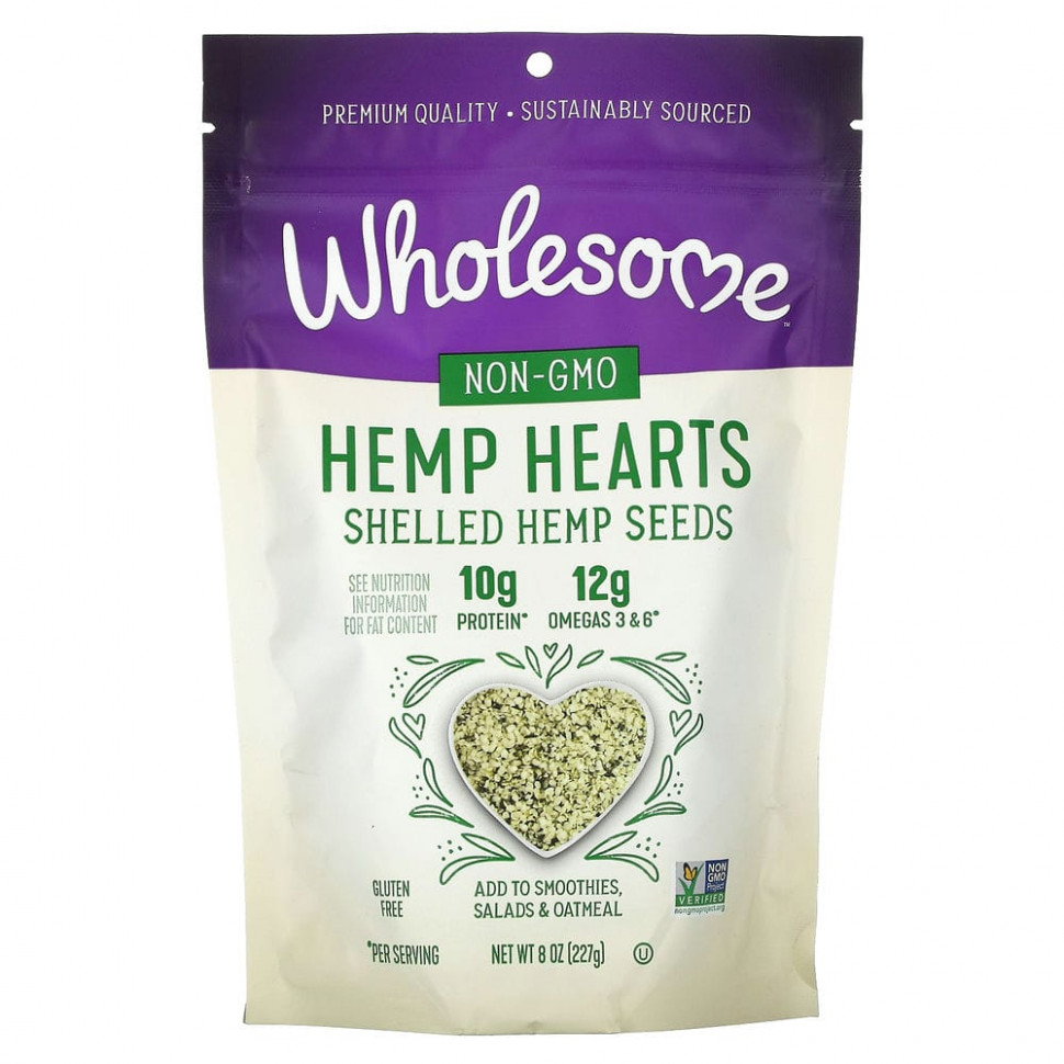   (Iherb) Wholesome Sweeteners, Hemp Hearts,    , 227  (8 )    -     , -, 