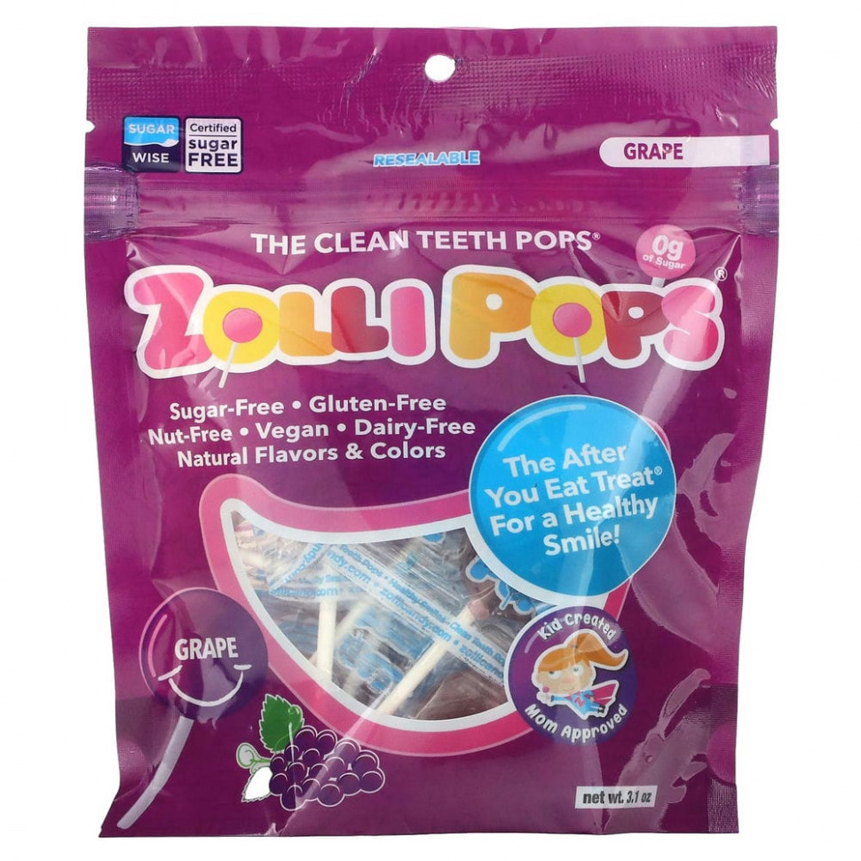 ���� ������ (Iherb) Zollipops, ������� ��� ������ �����, ��������, 15 �������� ZolliPops, 3,1 �����, ������ �� 1290 ���