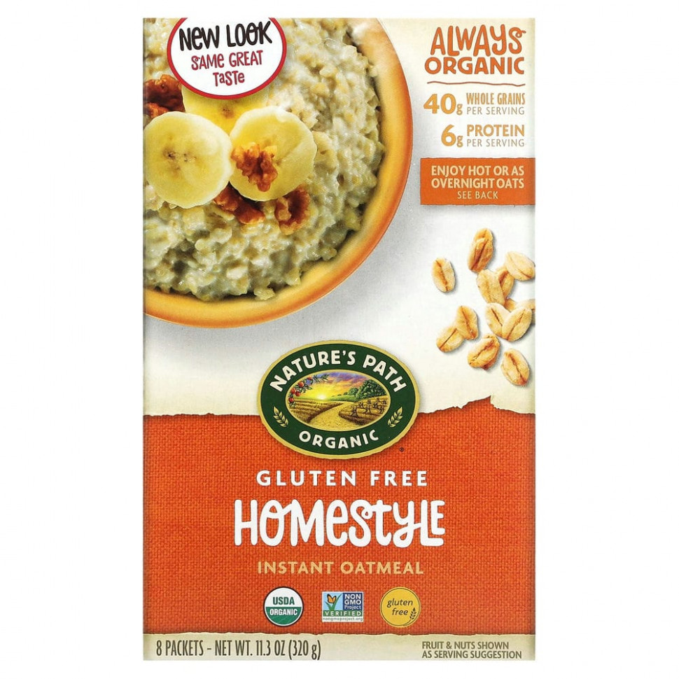   (Iherb) Nature's Path, Homestyle,     , 8 , 320  (11,3 )    -     , -, 