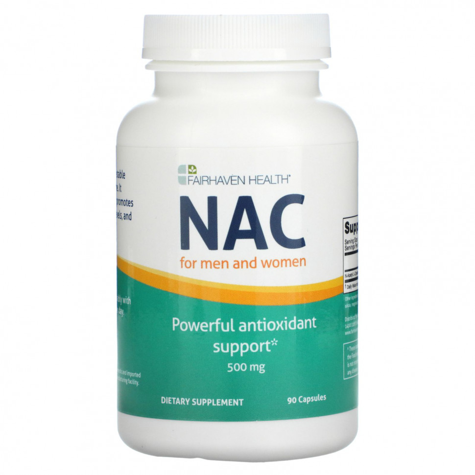 ���� ������ (Iherb) Fairhaven Health, NAC ��� ������ � ������, 500 ��, 90 ������, ������ �� 3830 ���