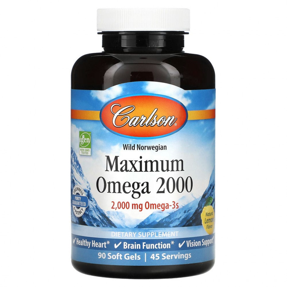 ���� ������ (Iherb) Carlson Labs, �������� ����� 2000, ����������� ���� ������, 1,000 ��, 90 ������ ��������, ������ �� 7930 ���