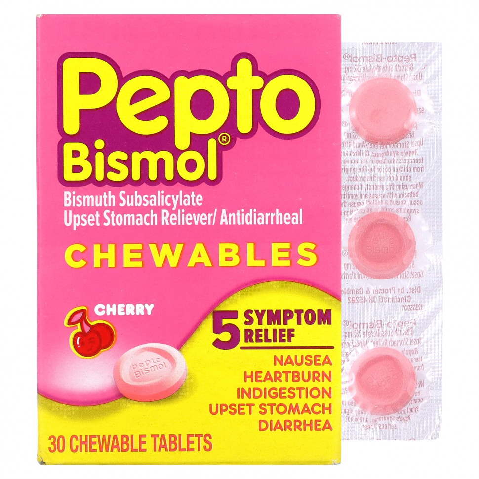 ���� ������ (Iherb) Pepto Bismol, ����������� ��������, �����, 30 ����������� ��������, ������ �� 1650 ���