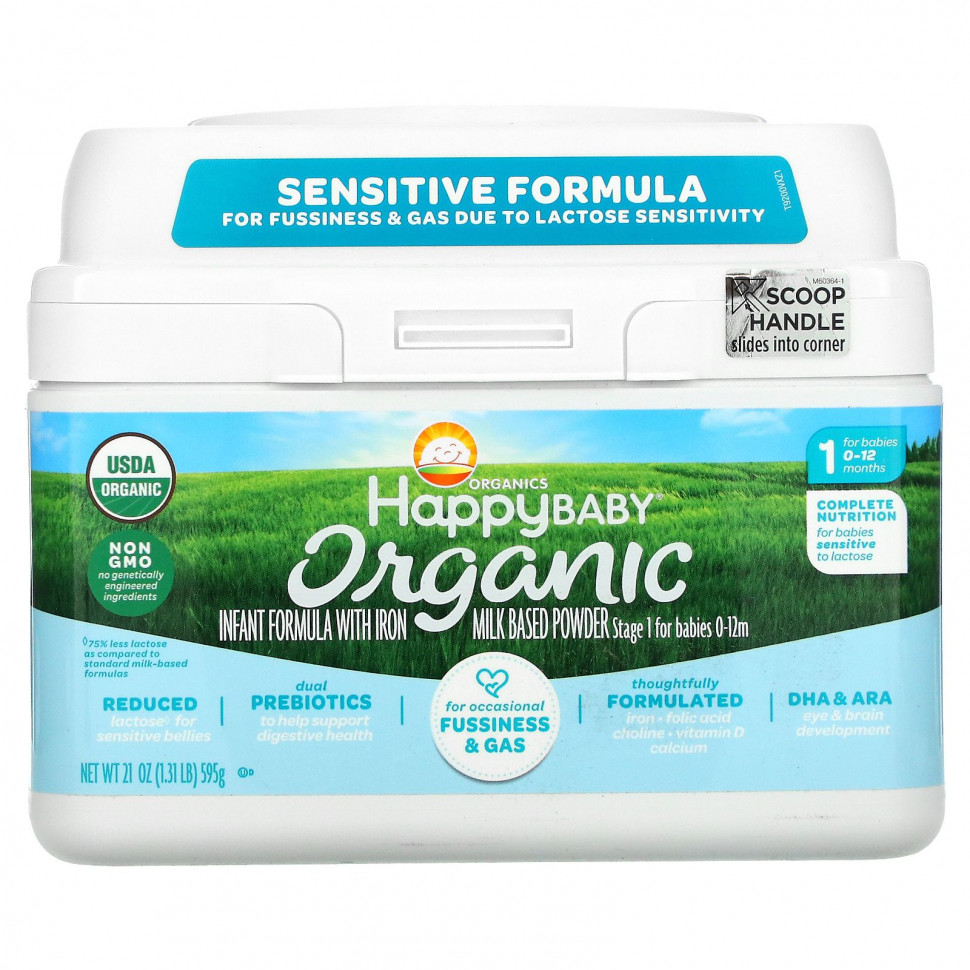 ���� ������ (Iherb) Happy Family Organics, Organics Happy Baby, ����� ��� ��������� � �������, ���� 2, 0�12 �������, 595 � (21 �����), ������ �� 8890 ���