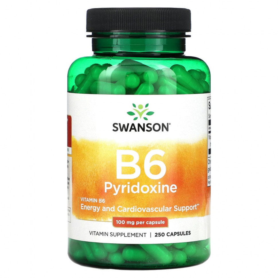 ���� ������ (Iherb) Swanson, ���������� B6, 100 ��, 250 ������, ������ �� 2090 ���