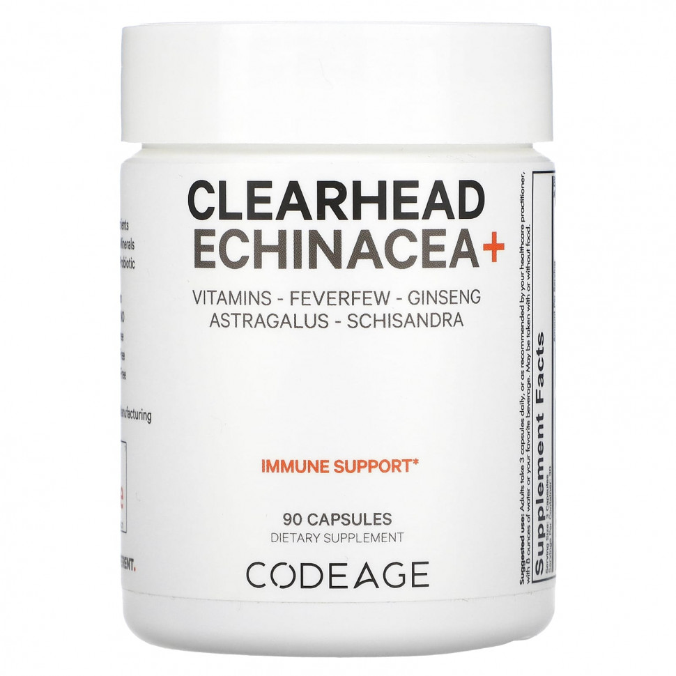 ���� ������ (Iherb) Codeage, Clearhead Echinacea +, 90 ������, ������ �� 4630 ���