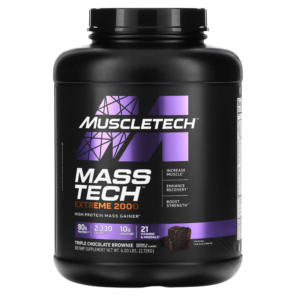 ���� ������ (Iherb) MuscleTech, Mass Tech Extreme 2000, ������ � ������� ���������, 2,72 �� (6 ������), ������ �� 9270 ���