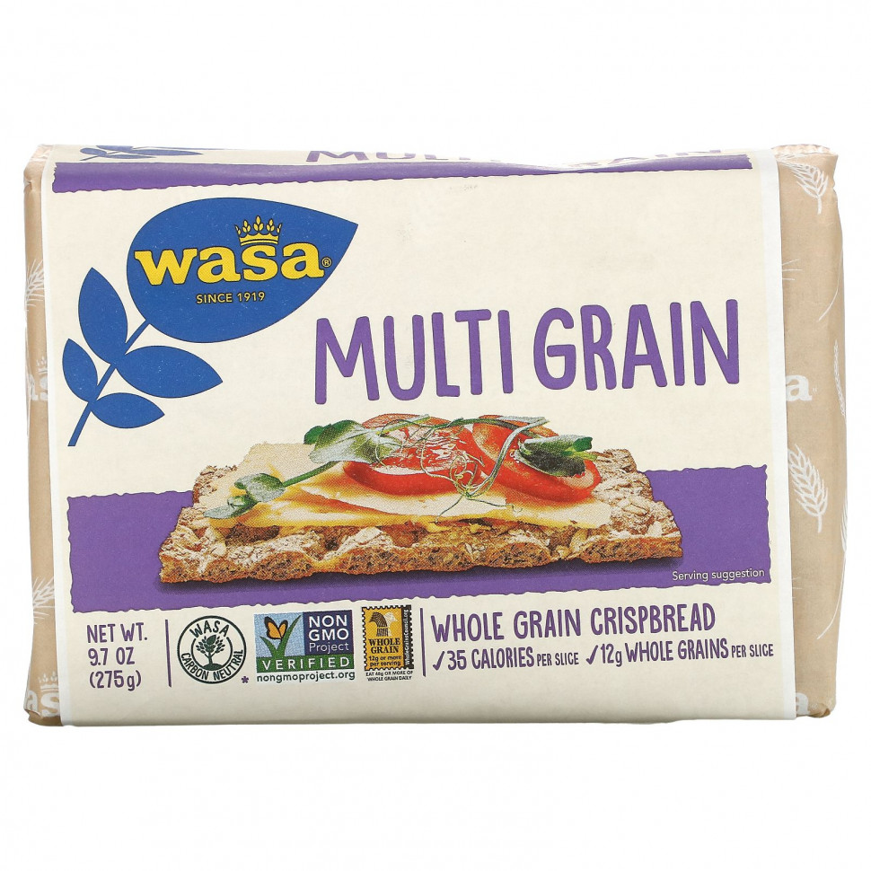 ���� ������ (Iherb) Wasa Flatbread, �������������� ��������� ������, �� ���������� ������, 275 � (9,7 �����), ������ �� 1180 ���