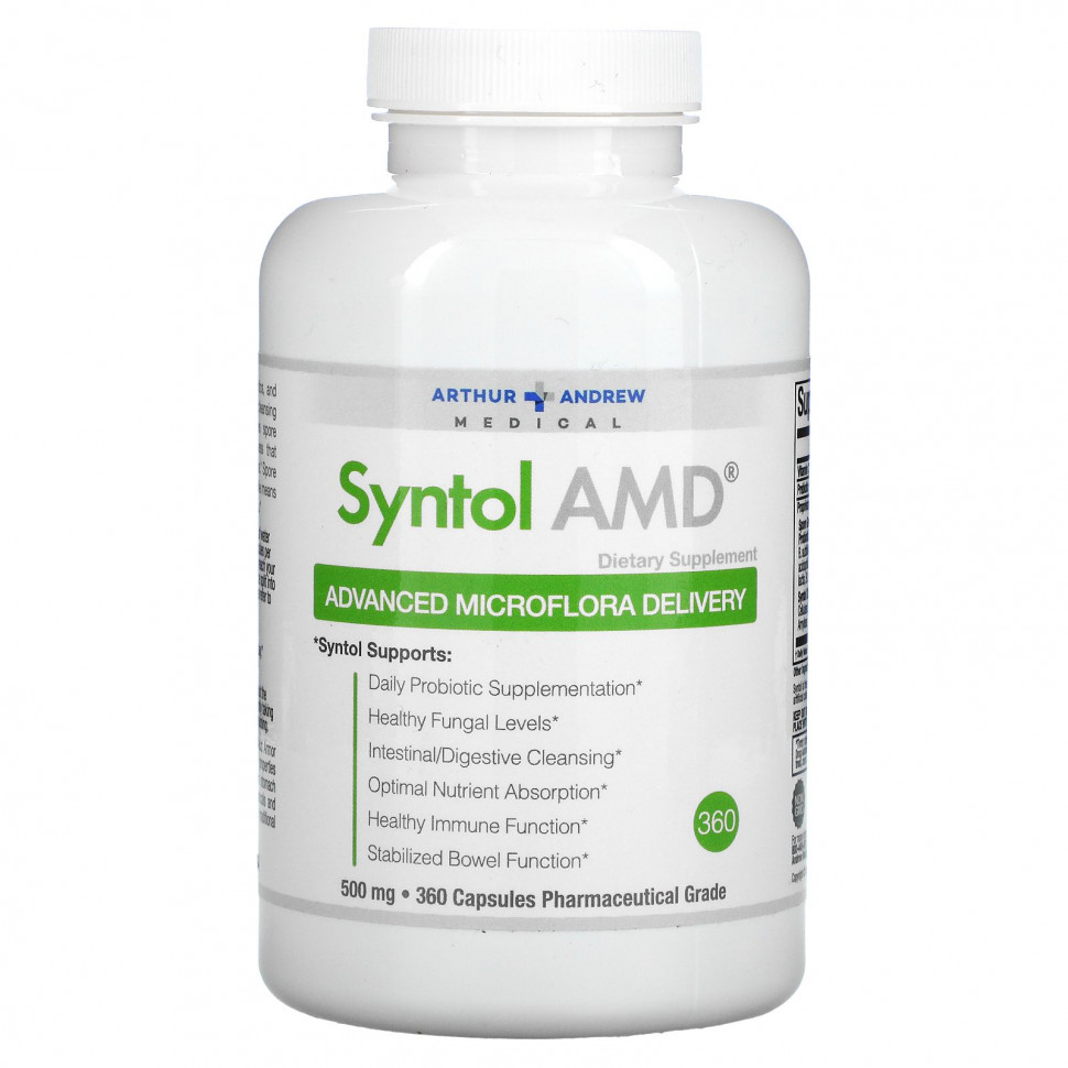 ���� ������ (Iherb) Arthur Andrew Medical, Syntol AMD, Advanced Microflora Delivery, �������� ��� �������� ����������, 500 ��, 360 ������, ������ �� 22090 ���