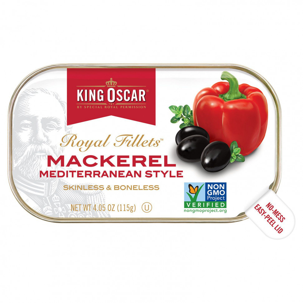 ���� ������ (Iherb) King Oscar, Royal Fillets, �������� ��-����������������, 115 � (4,05 �����), ������ �� 790 ���