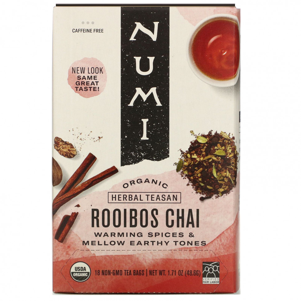 ���� ������ (Iherb) Numi Tea, Organic Herbal Teasan, ��� ������, ��� �������, 18 ������ ���������, 48,6 � (1,71 �����), ������ �� 1340 ���