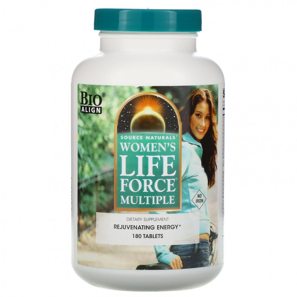���� ������ (Iherb) Source Naturals, Women's Life Force Multiple, ��� ������, 180 ��������, ������ �� 8770 ���