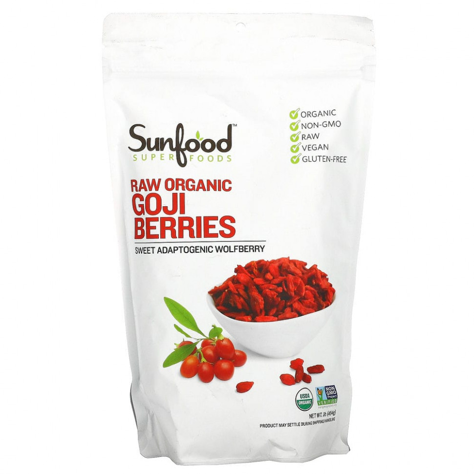 ���� ������ (Iherb) Sunfood, ��������, ���������� �� ������ ����� �����, 1 ���� (454 �), ������ �� 5450 ���