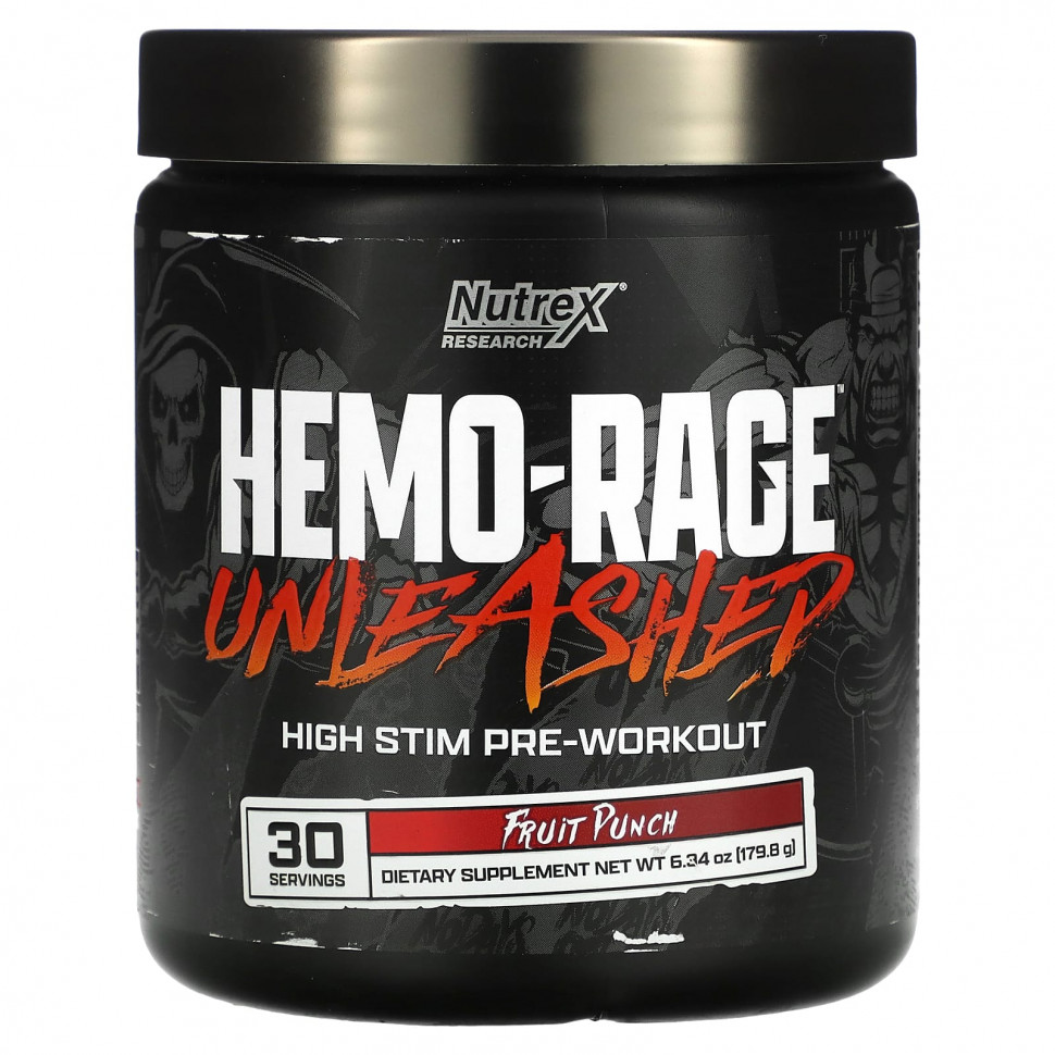 ���� ������ (Iherb) Nutrex Research, Hemo-Rage, Unleashed, ����������������� �������� � ������� �����������, ��������� ����, 179,8 � (6,34 �����), ������ �� 5000 ���