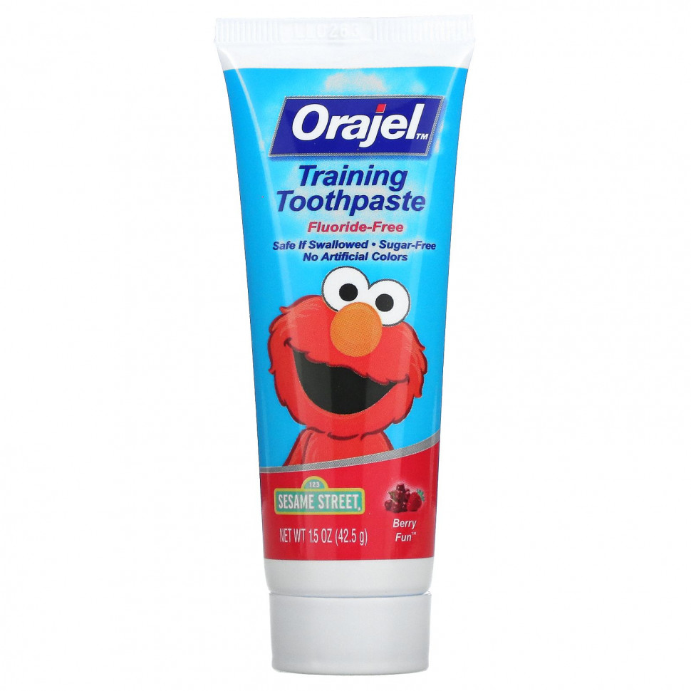   (Iherb) Orajel, Elmo Training Toothpaste,  ,  3   4 , Berry Fun, 42,5  (1,5 )    -     , -, 