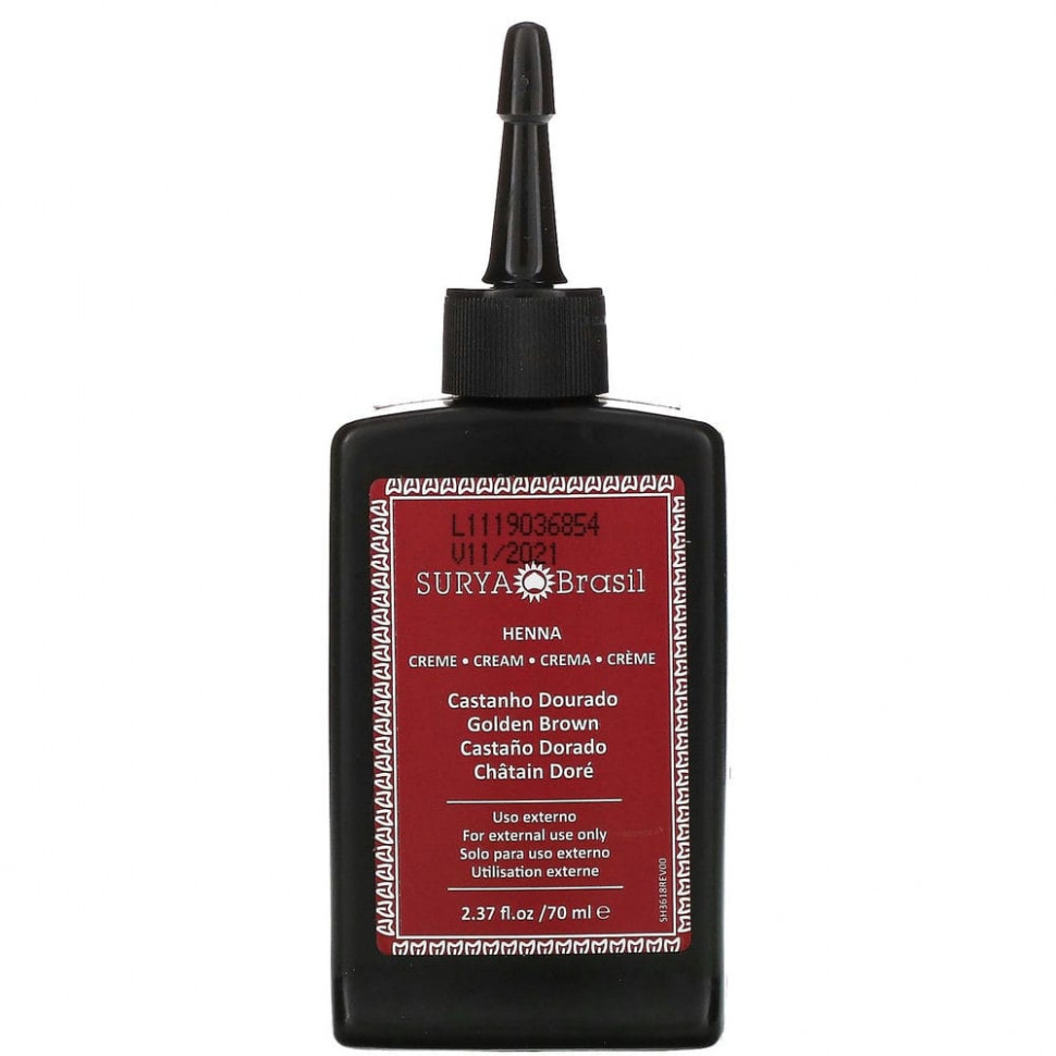 ���� ������ (Iherb) Surya Brasil, Surya Henna, ����������� �������� ������ Henna Cream ��� ��������� �����, ���������-����������, 2,37 ������ ����� (70 ��), ������ �� 4650 ���