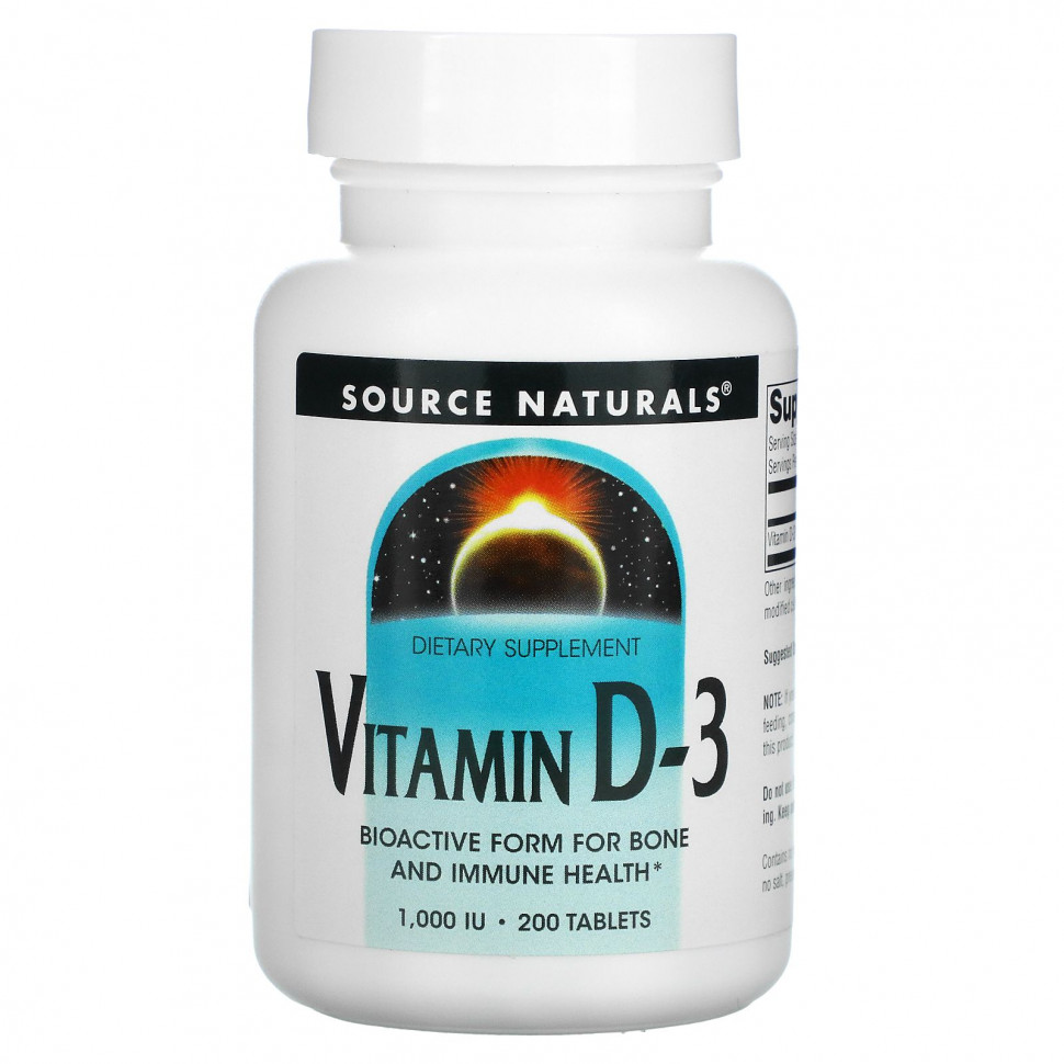   (Iherb) Source Naturals,  D3, 1000 , 200     -     , -, 