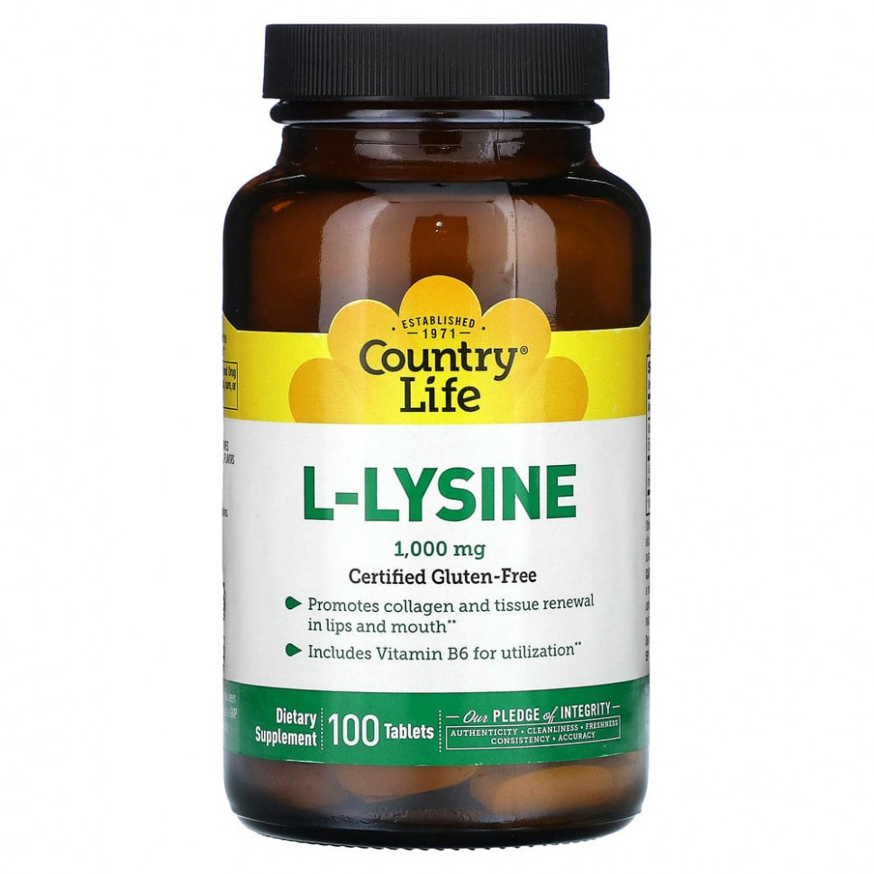   (Iherb) Country Life, L-, 1000 , 100     -     , -, 