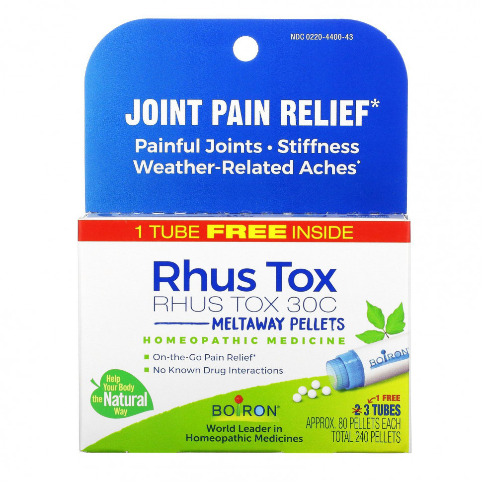 ���� ������ (Iherb) Boiron, Rhus Tox, ��������������, ������� Meltaway, 30C, 3 ������, 80 ������ � ������, ������ �� 3300 ���